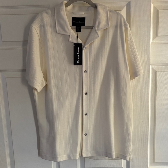 Christian Lacroix Cream Casual Button Down Shirt - Picture 3 of 6